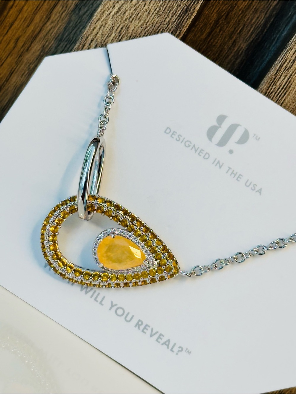 Bomb Party OG Necklace, “Pear Drop Romance”